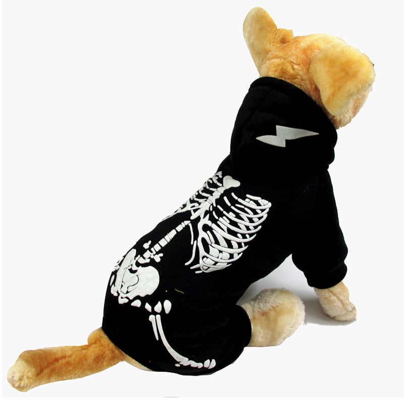 Glow-in-the-Dark Skeleton Dog Costume