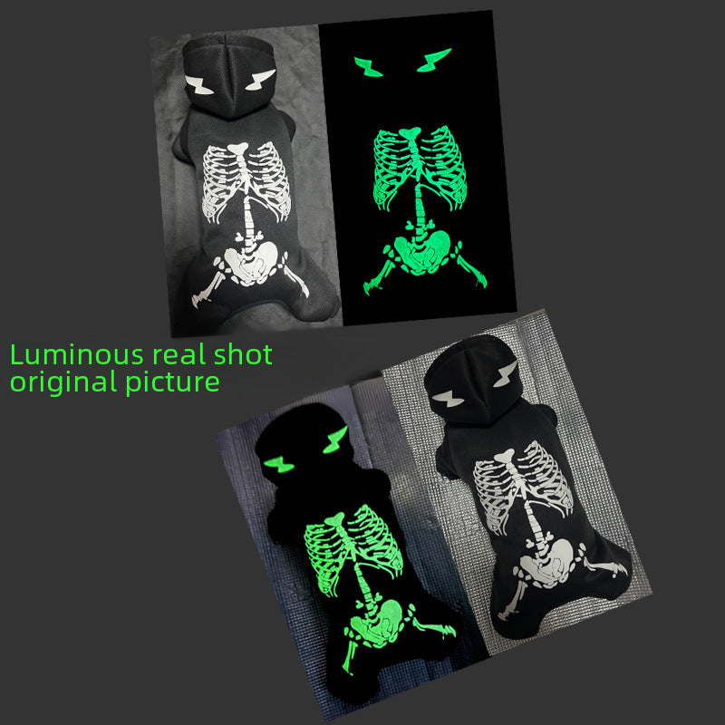 Glow-in-the-Dark Skeleton Dog Costume